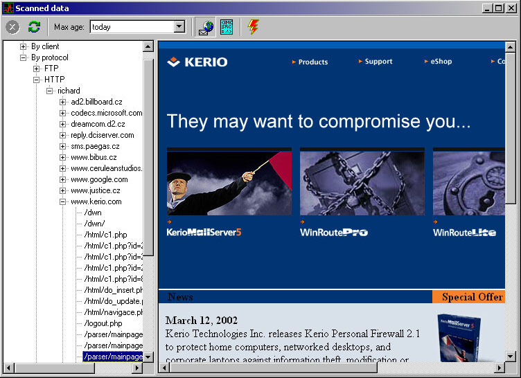 Kerio Network Monitor Screenshot